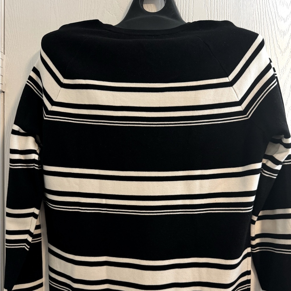 H&M Premium Cotton Mens Black and White Sweater Sweatshirt Size L NWT